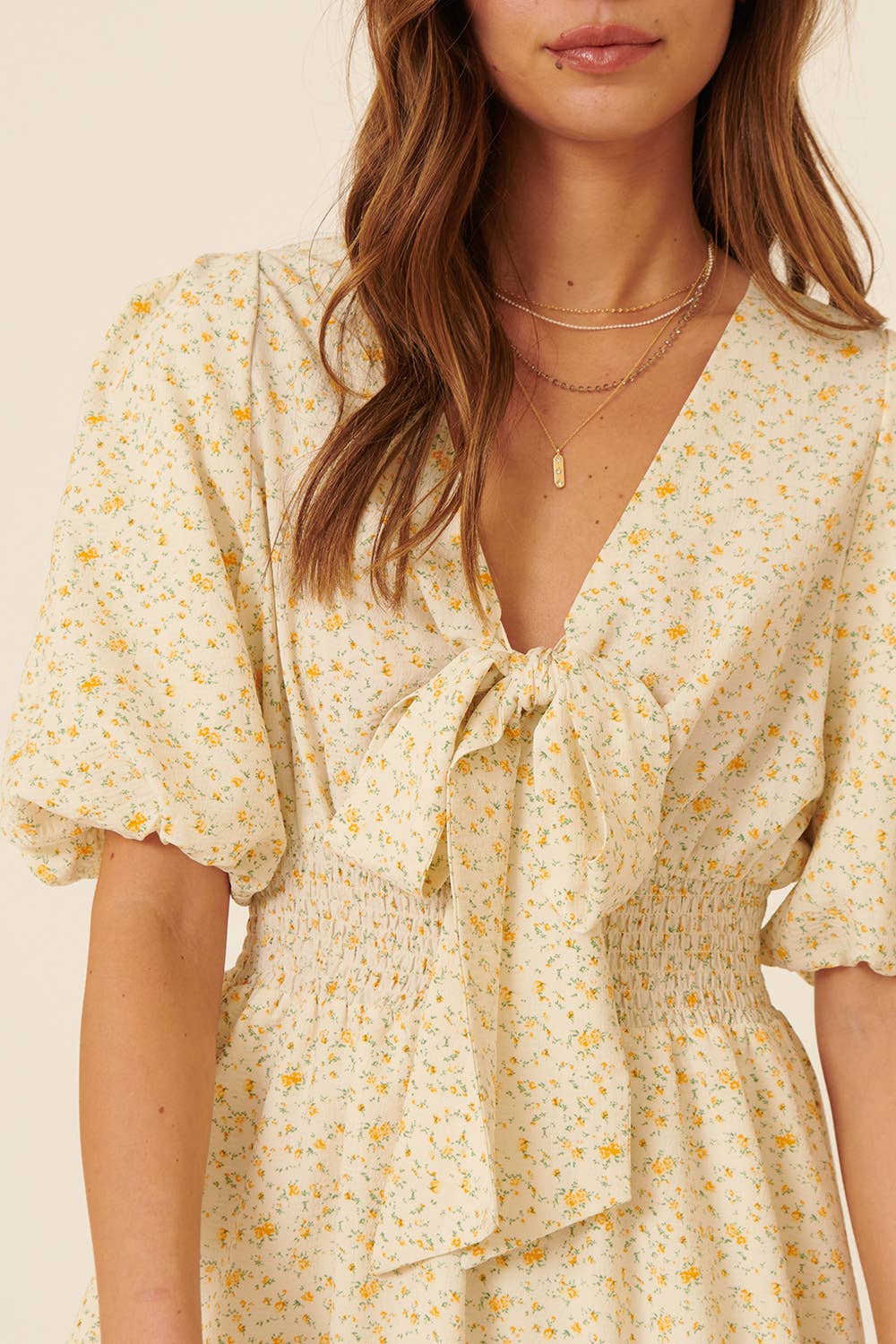 FLORAL MINI DRESS