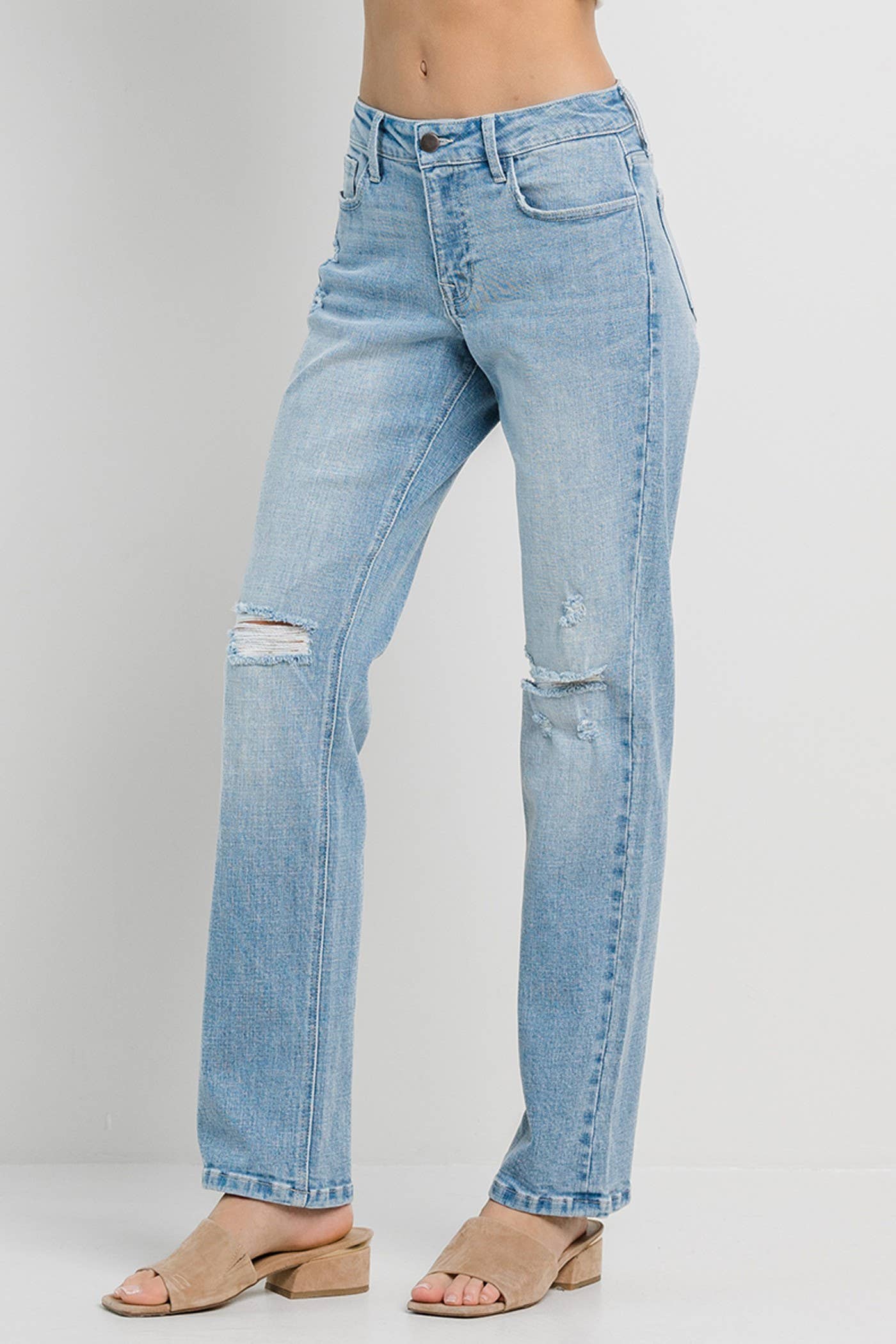 Straight with Knee Rips