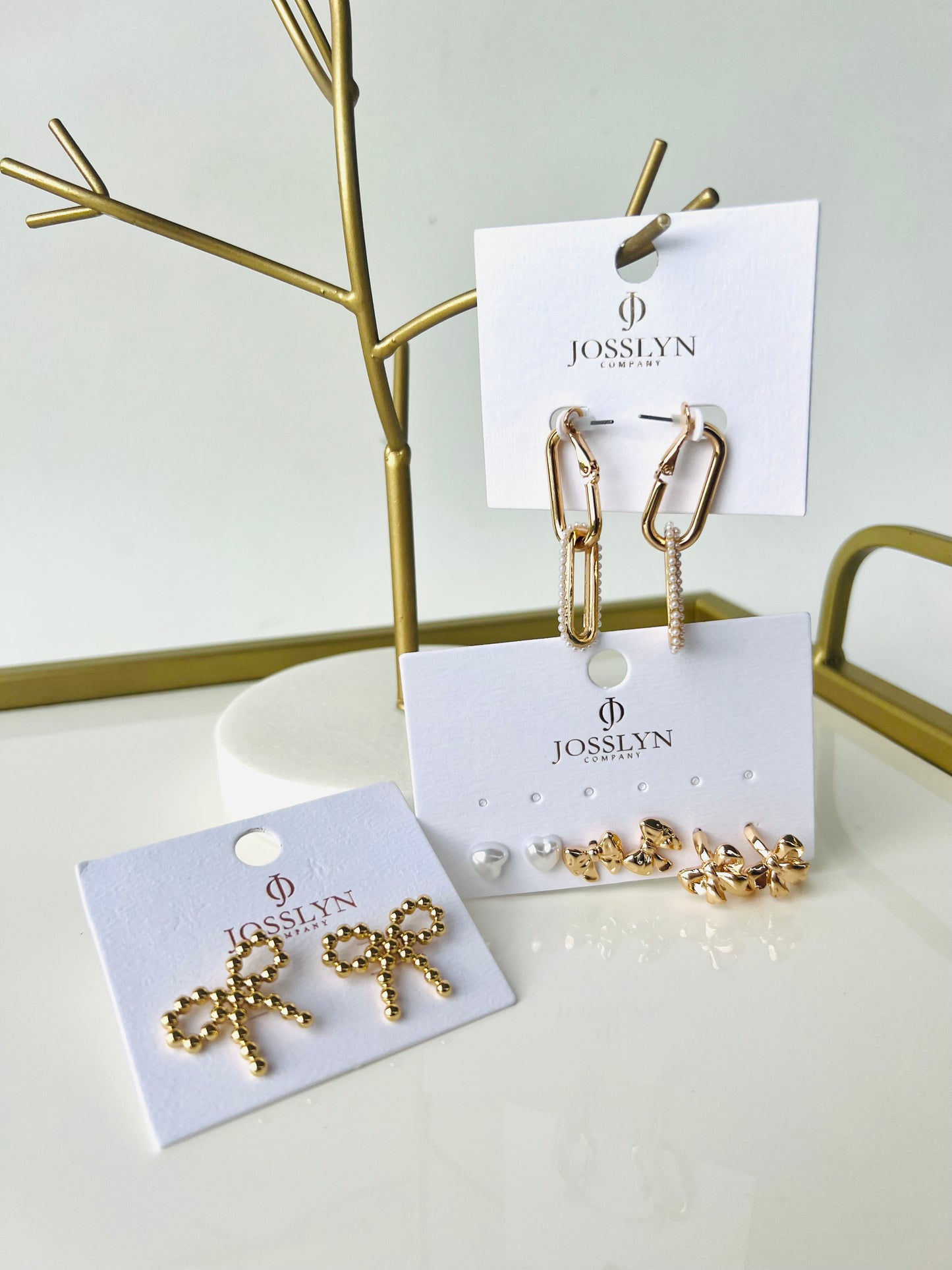 Link Chain Pearl Drop Earings