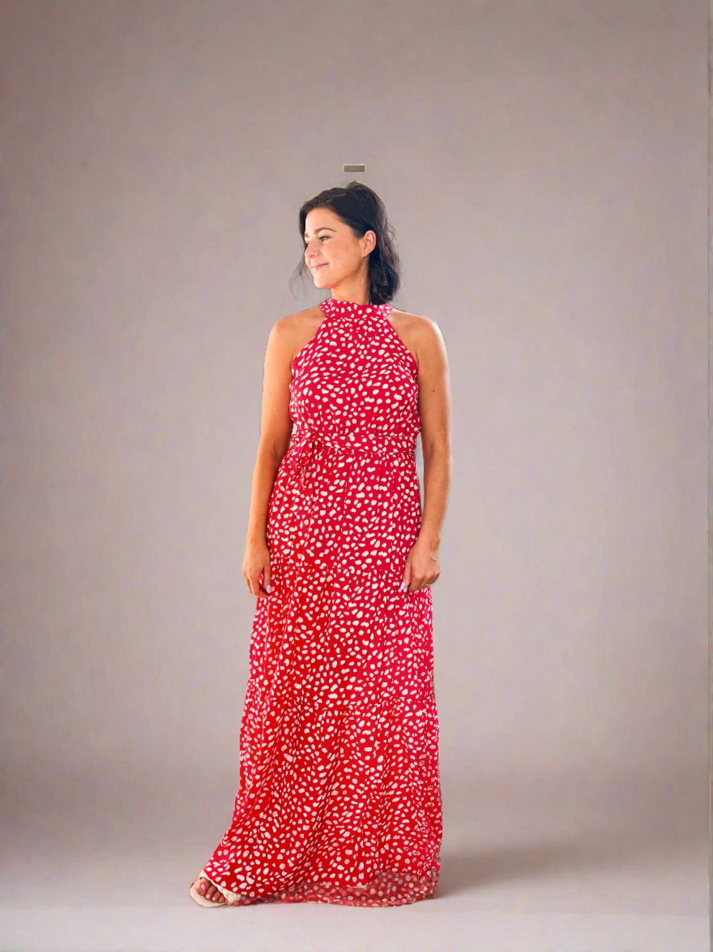 RED MAXI DRESS