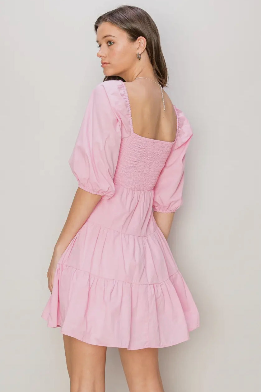 PINK BABYDOLL DRESS