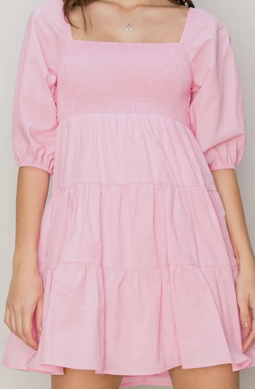 PINK BABYDOLL DRESS