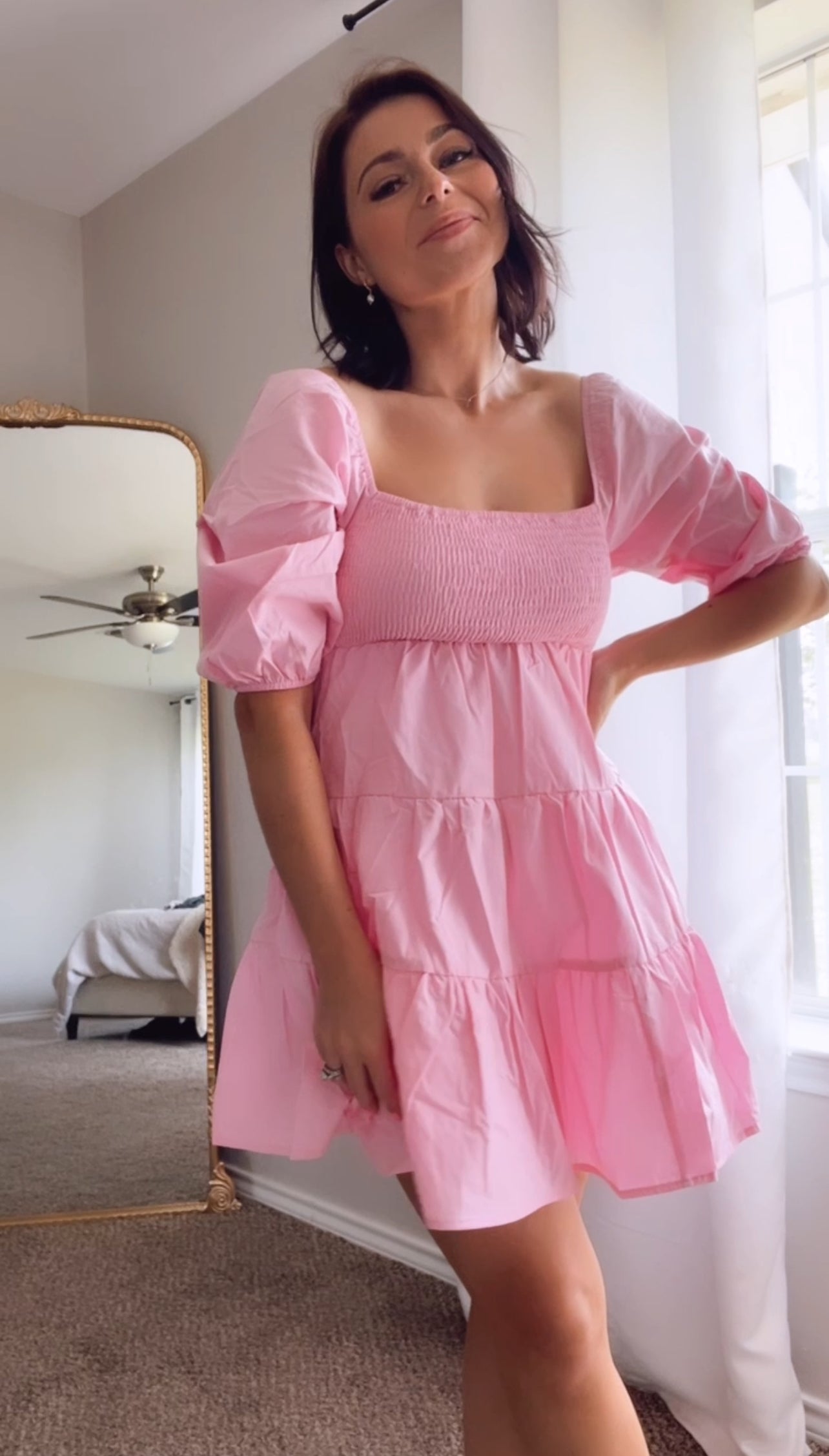 PINK BABYDOLL DRESS